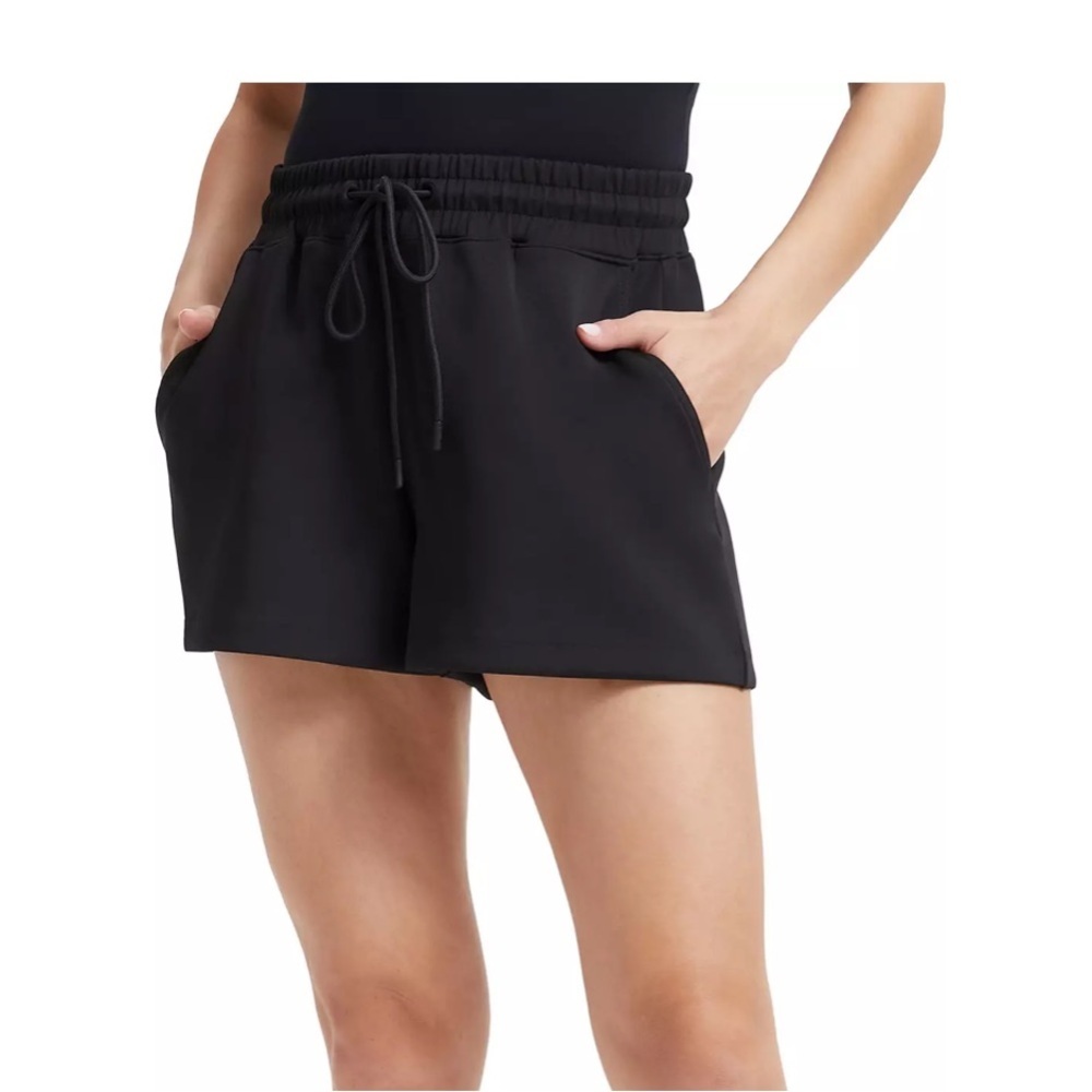 Good American Women's Scuba Drawstring Black Shorts Size Large - Picture 4 of 6